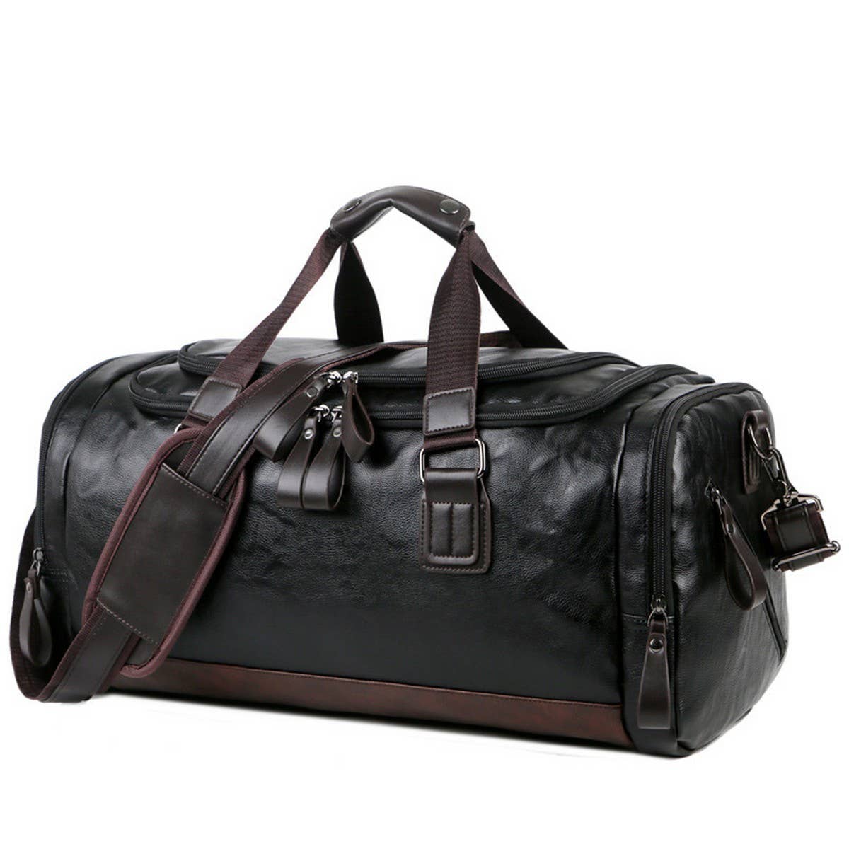 PU Leather Men's Travel Bag, Large Capacity_CWAB5171