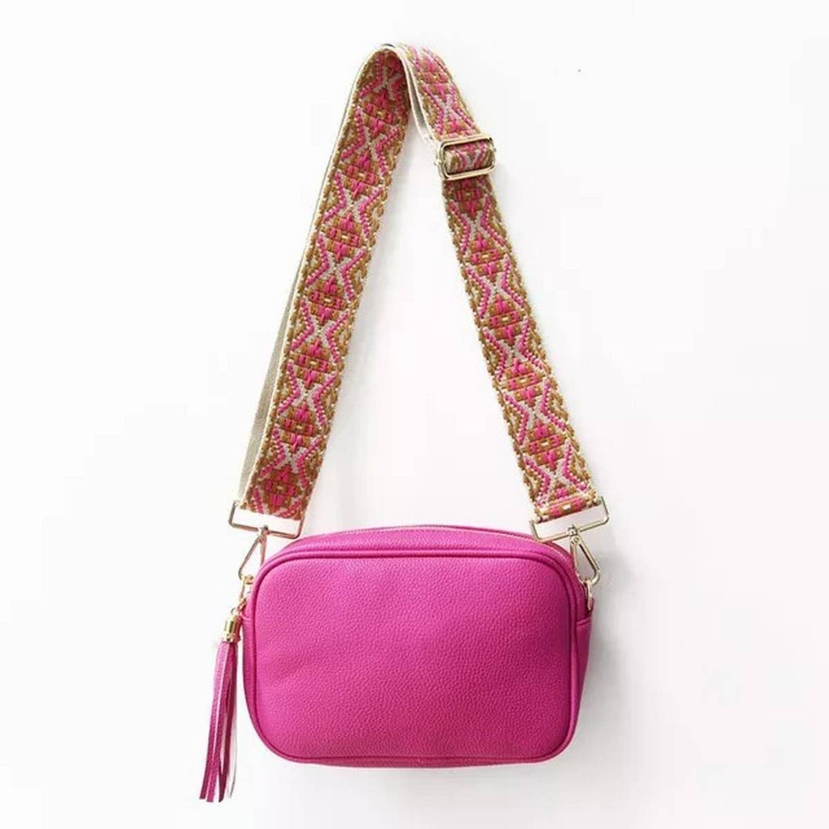 BOHEMIAN SOLID COLOR LEATHER SMALL SQUARE BAG_CWAB1810
