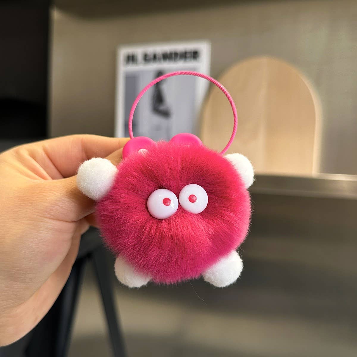 CUTE SMALL COAL BALL BAG PENDANT CAR KEYCHAIN