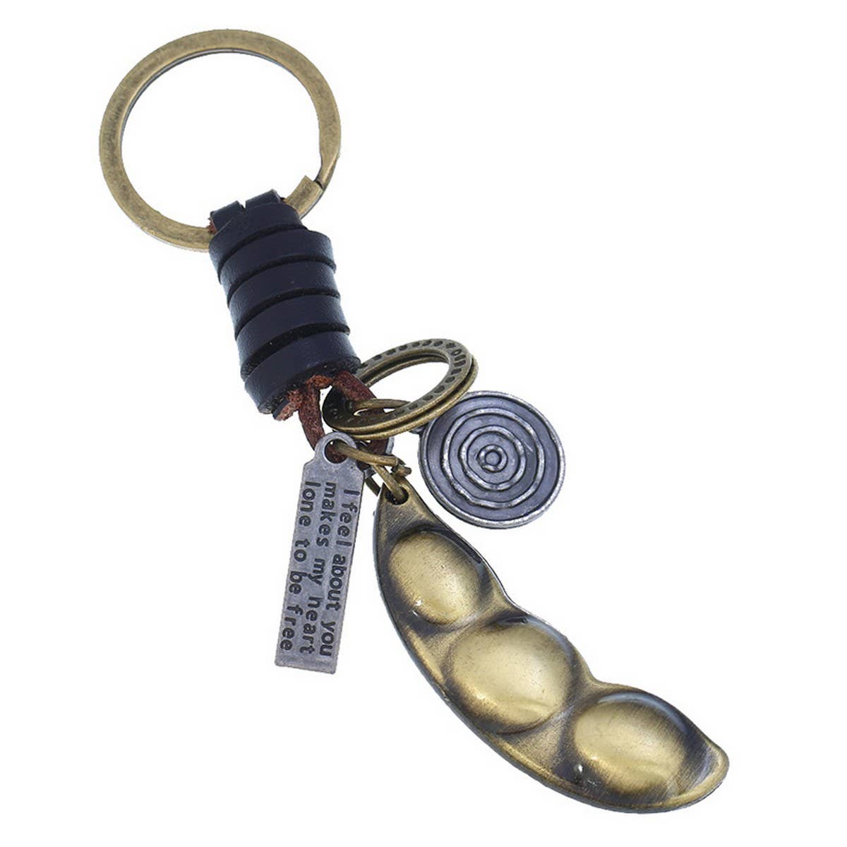 NEW HAND-WOVEN COWHIDE KEYCHAIN