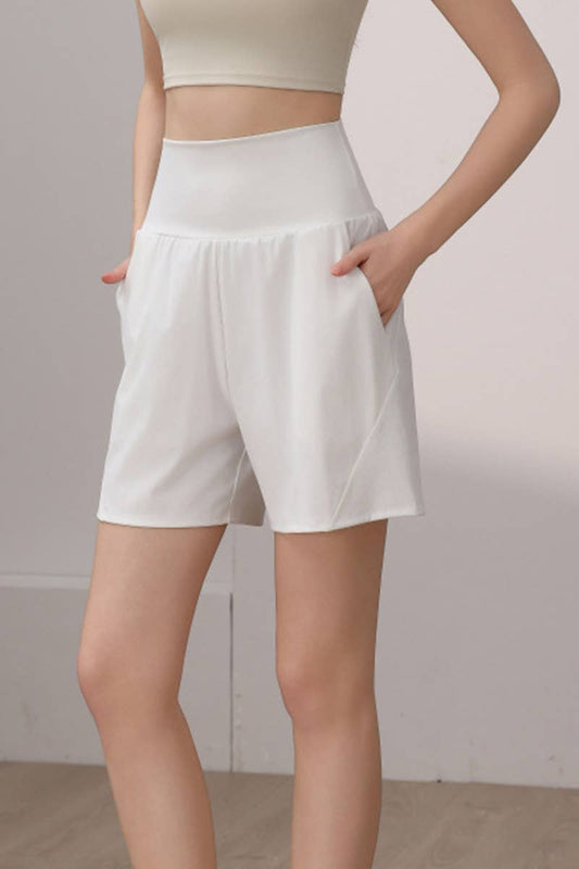 CWBSS0449_HIGH WAIST TUMMY CONTROL LOOSE SPORTS SHORTS