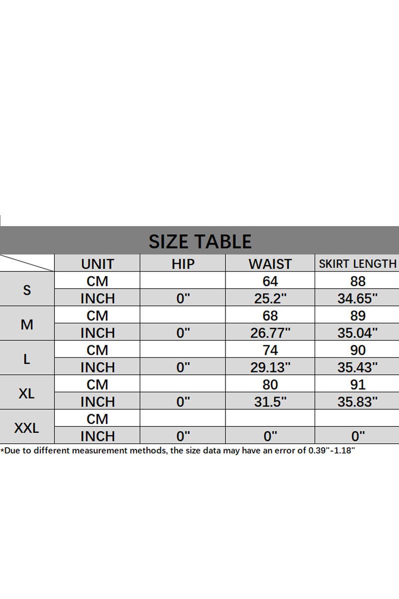 CWBLS0445_SUMMER CASUAL PRINTED PLEATED LARGE A-LINE SKIRT