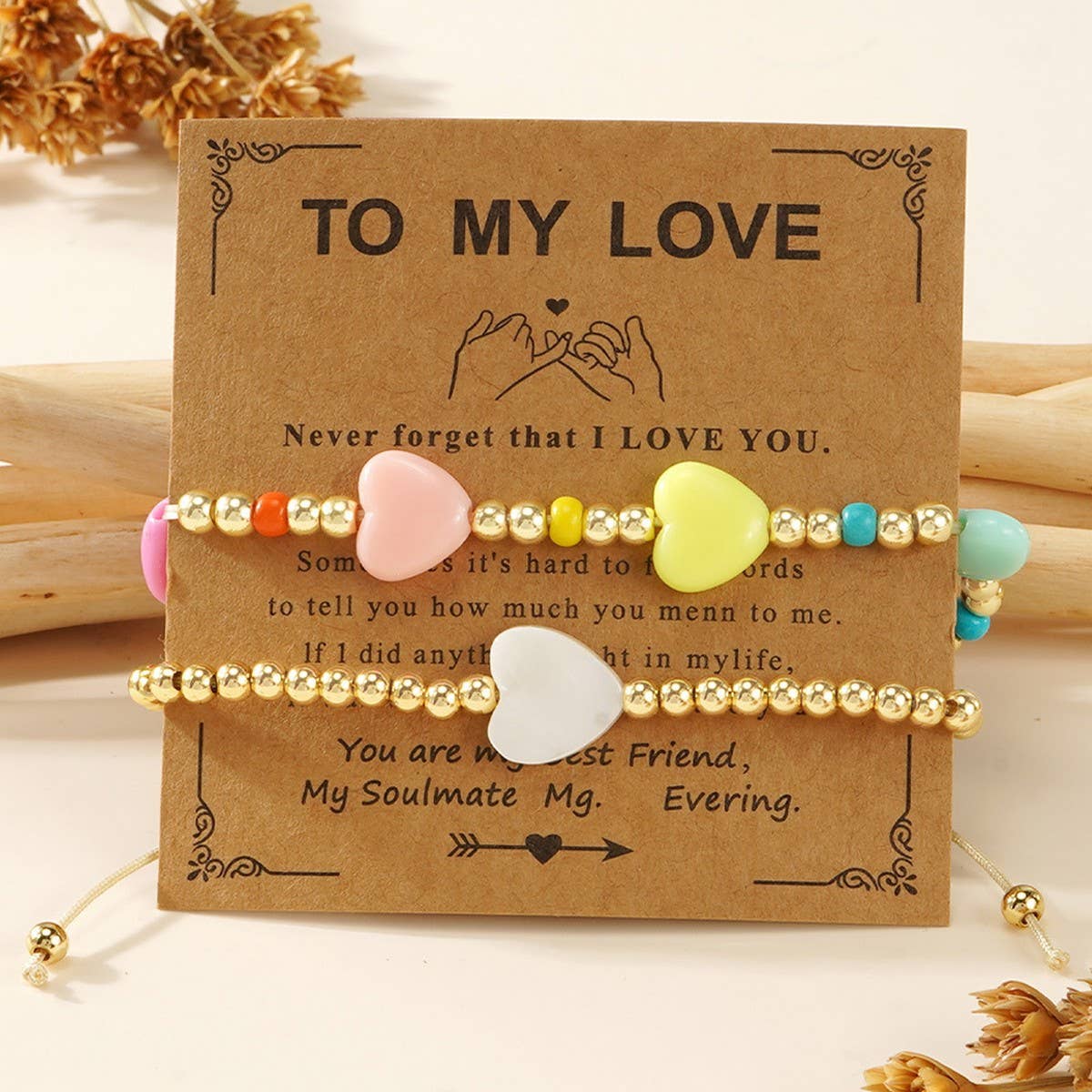 VALENTINE'S DAY HEART HAND-WOVEN BRACELET