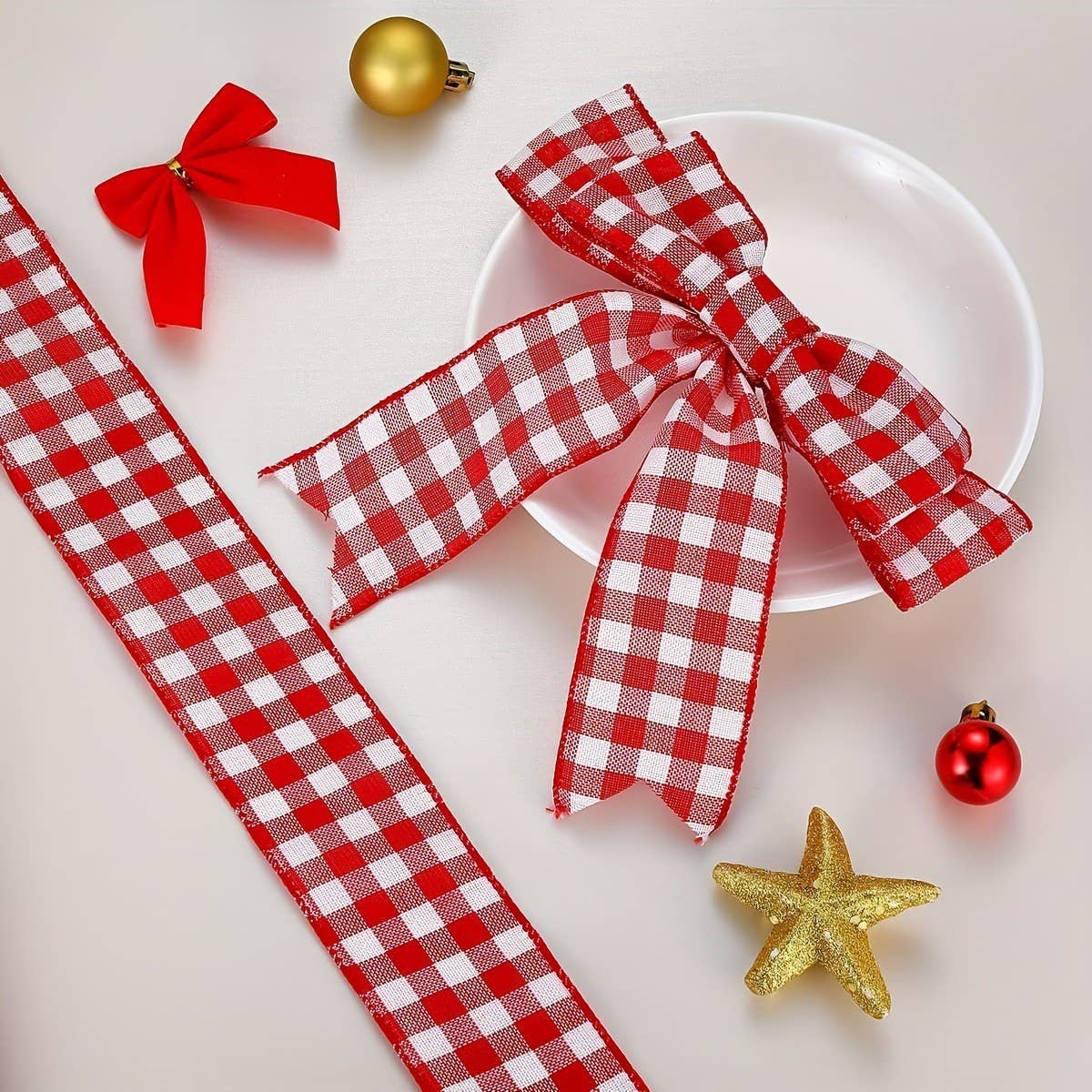 CWMM10198_CHRISTMAS RIBBON SET RED WRAP BOWS