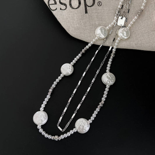 NEW DOUBLE LAYER IMITATION PEARL NECKLACE