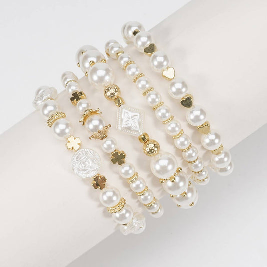 CWAJE05689_BOHO MULTI LAYER FAUX PEARL BEADED BRACELET