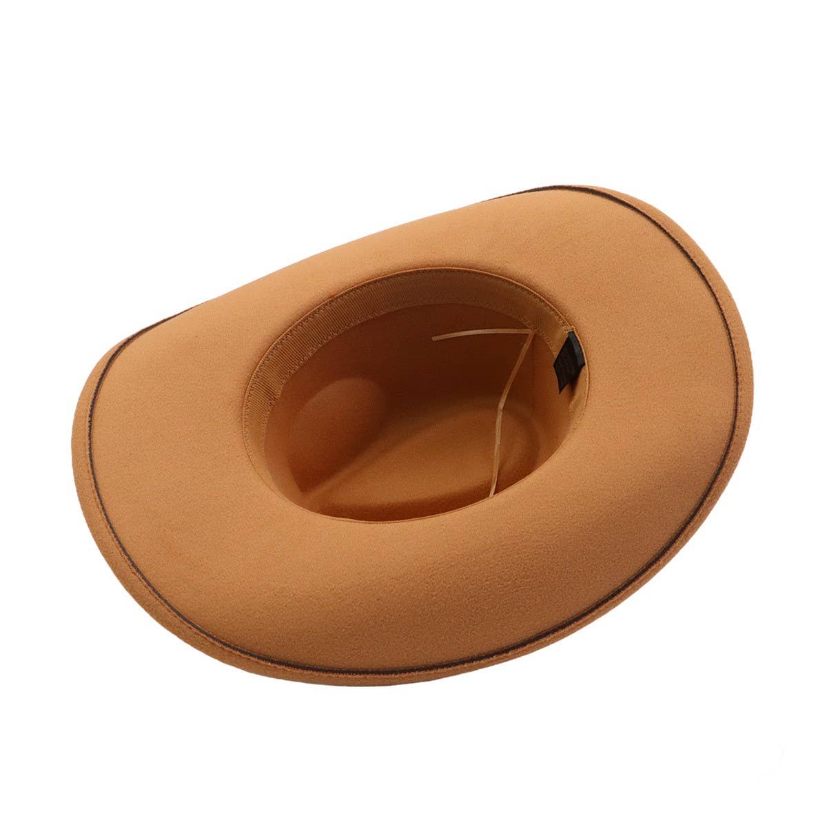 Western Ethnic  Felt Cowboy Fedora Hat_CWAH04374