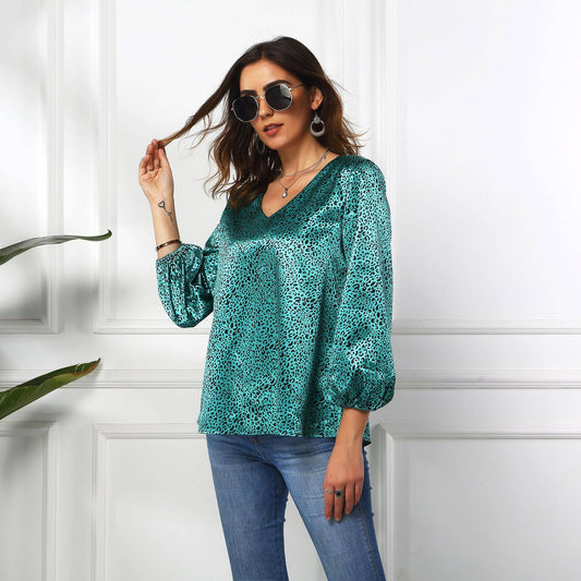 LEOPARD PRINT LOOSE CASUAL WOMEN'S T-SHIRT