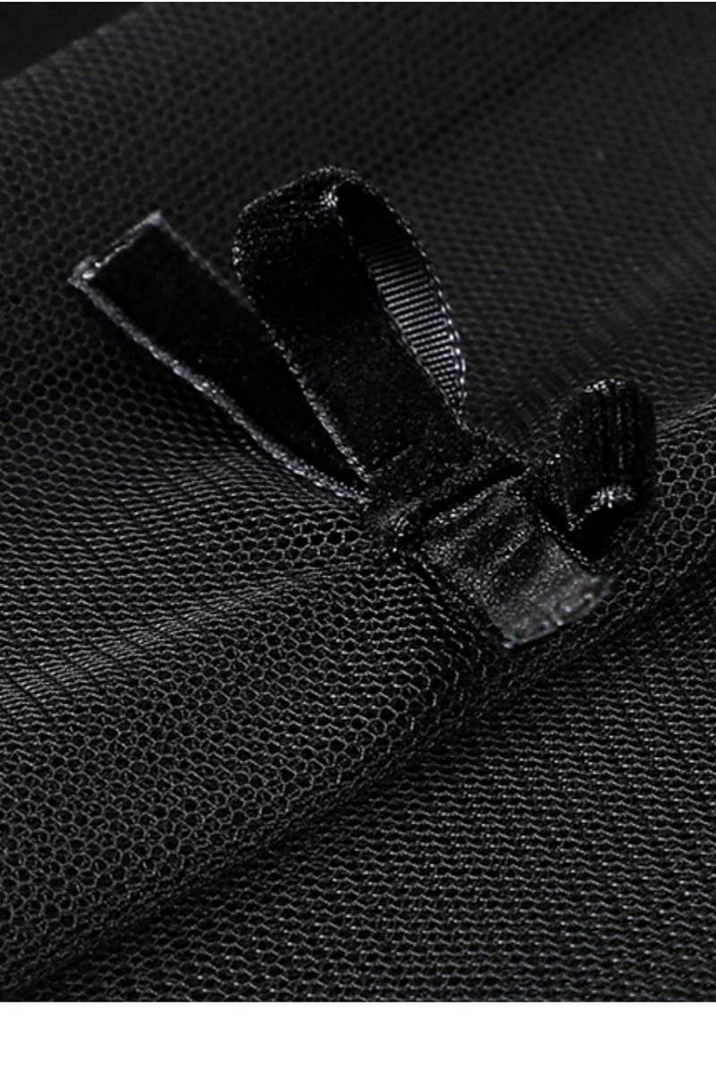 CWBLS00712_2023 BOW MESH A-LINE MIDI SKIRT WOMEN