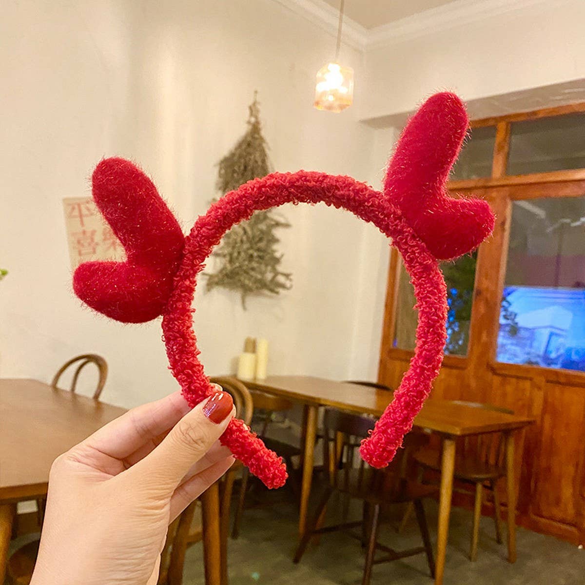 CHRISTMAS CUTE DEERANTLER HEADBAND HAIRACCESSORIES