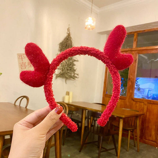 CHRISTMAS CUTE DEERANTLER HEADBAND HAIRACCESSORIES