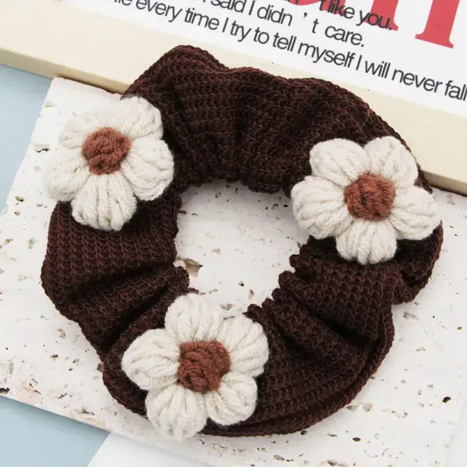 WOMEN FASHION FLOWER ELASTIC HAIR TIES_CWAHA0507