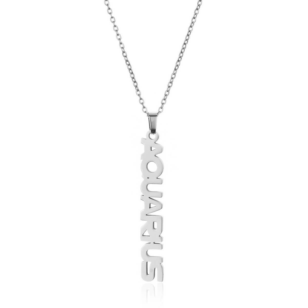CLAVICLE CHAIN TWELVE ZODIAC TITANIUM NECKLACE