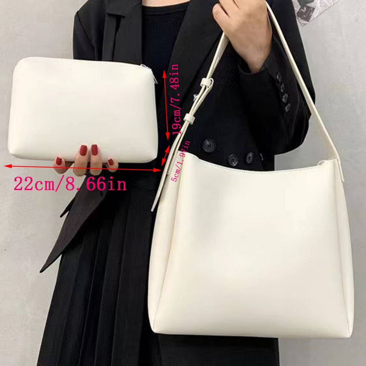 CWAB4832_RETRO LARGE CAPACITY MOTHER-AND-CHILD BUCKET BAG