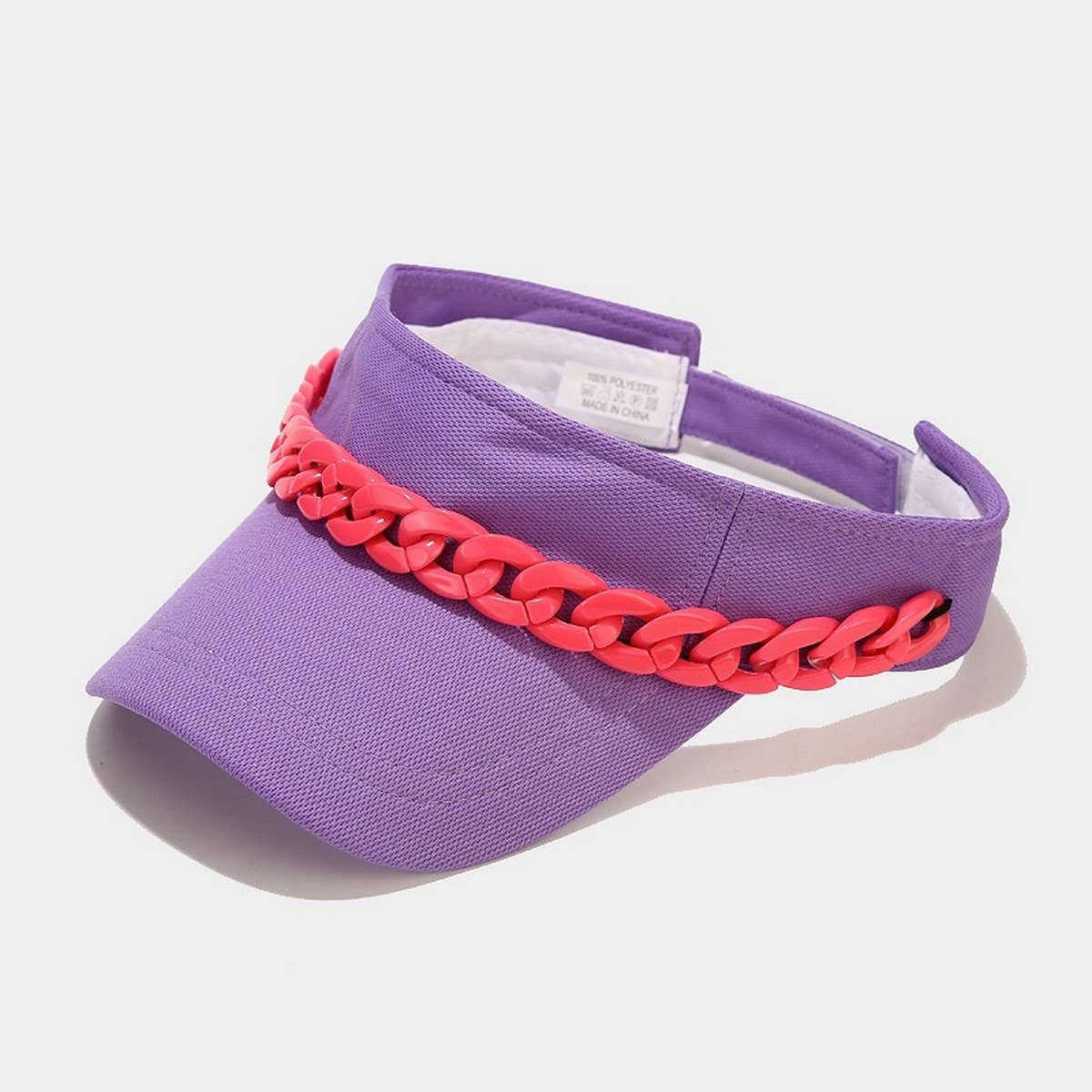 Nordic Acrylic Chain Sun Visor Hat for Women_CWAH3316