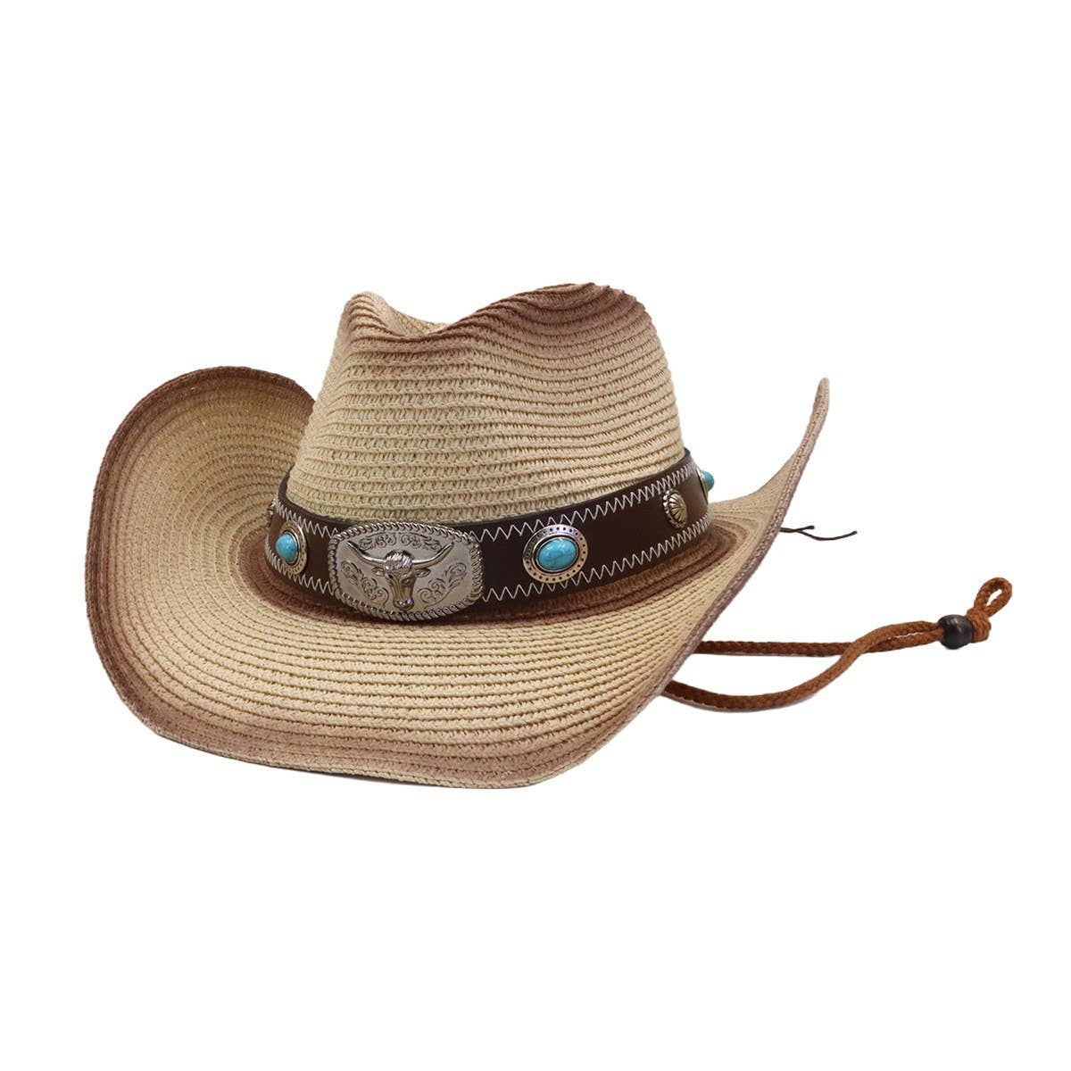 Unisex Spray-Painted Western Cowboy Beach Hat_CWAH04488