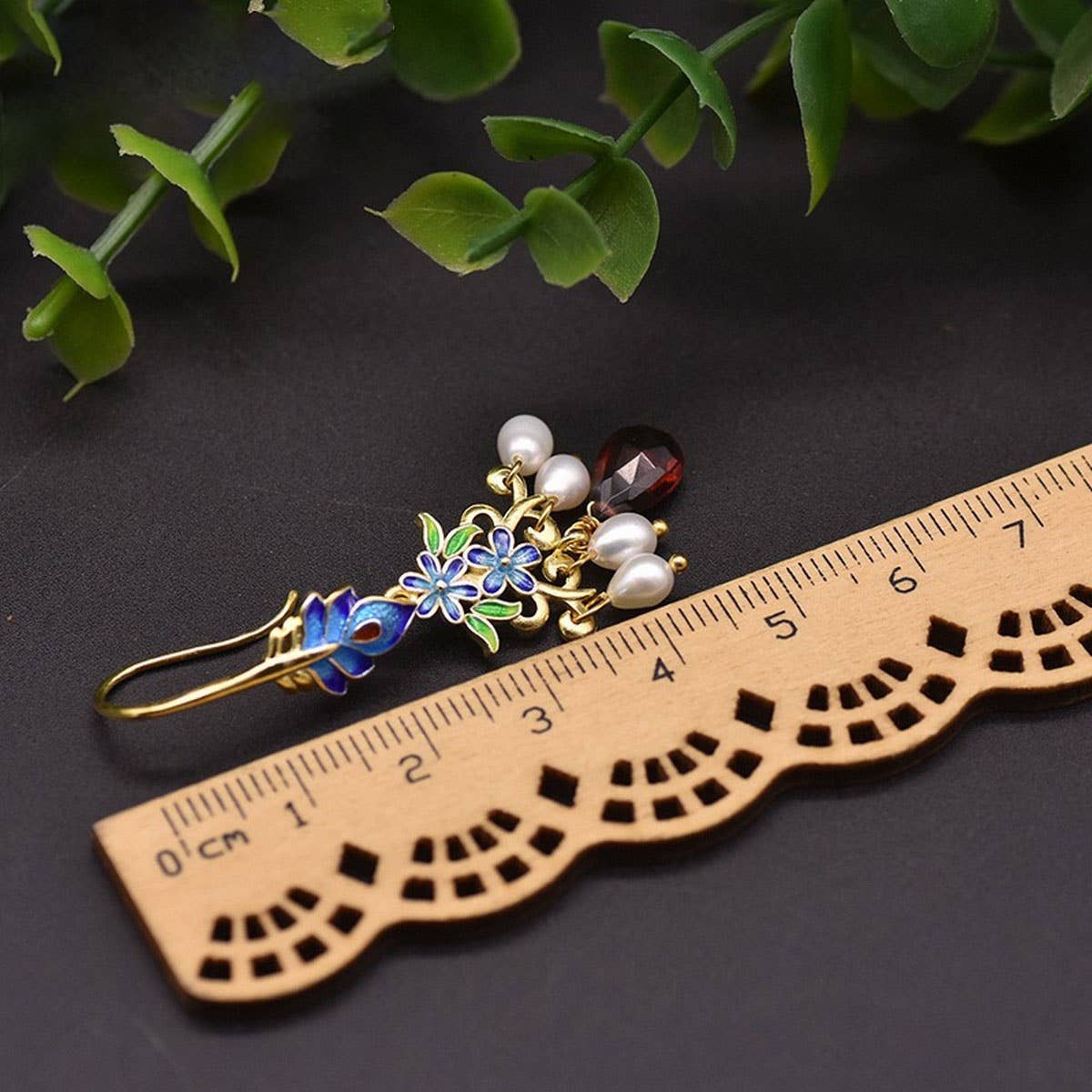 NEW HIGH-END PEACOCK FRESHWATER PEARL EARRINGS