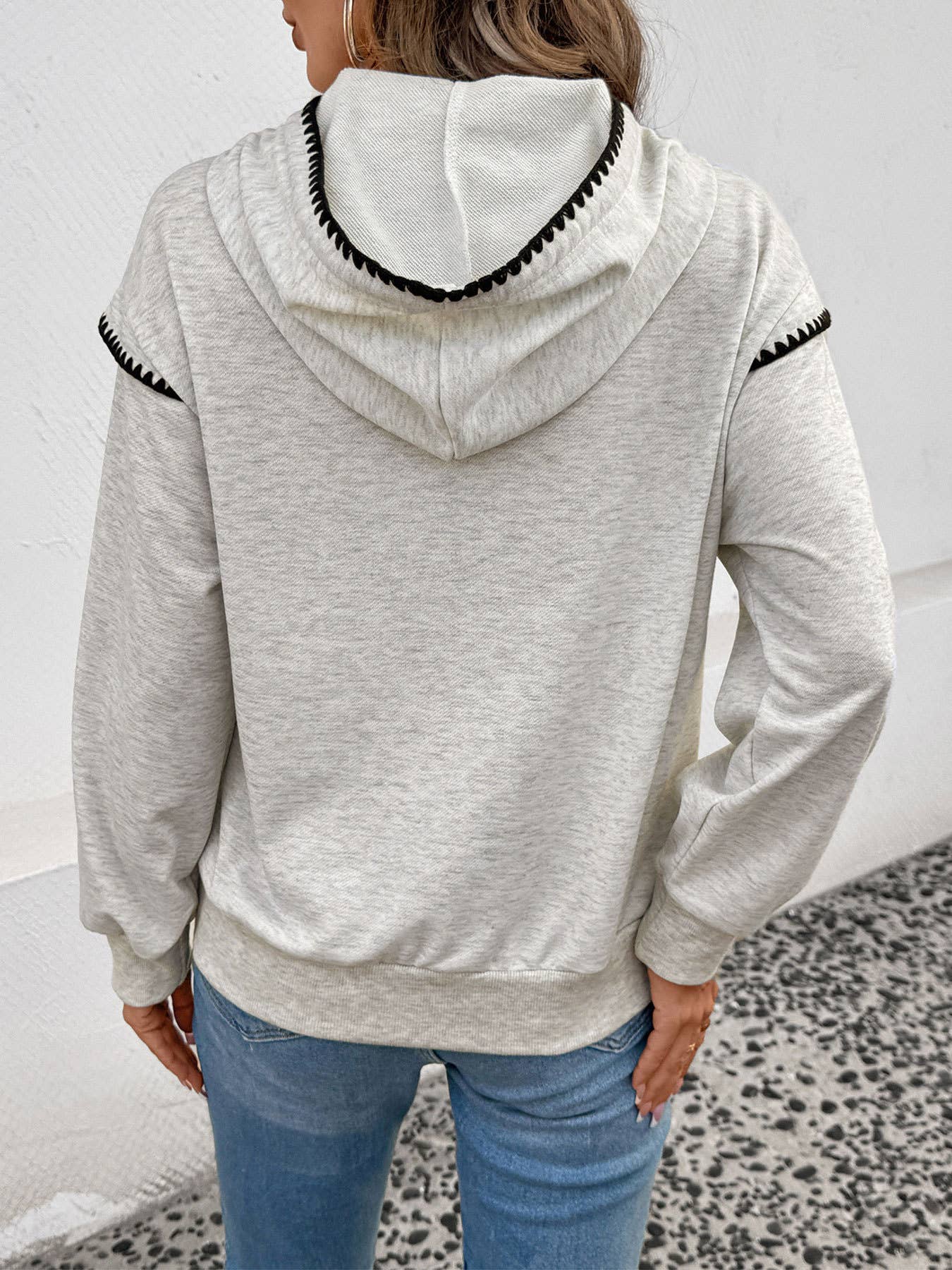 Two versatile long-sleeved hooded sweatshirts