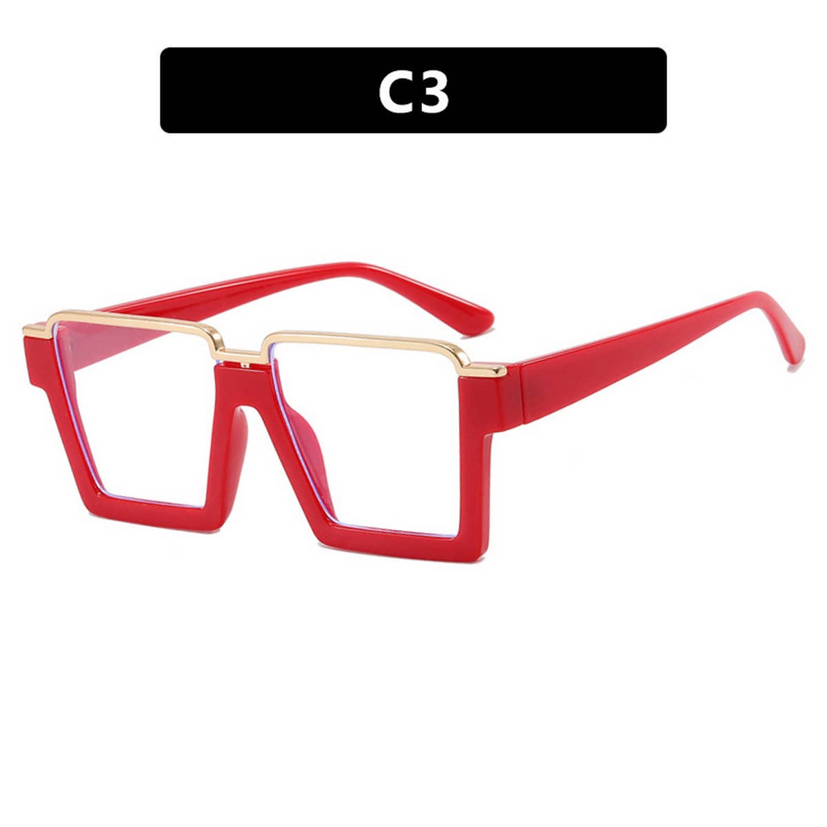 FASHIONABLE SQUARE FLAT GLASSES ANTI-BLUE LIGHT