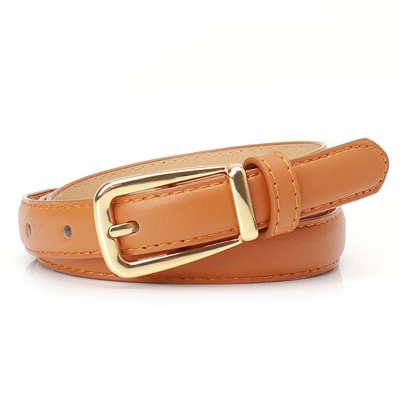 Versatile leopard print pin buckle denim belt