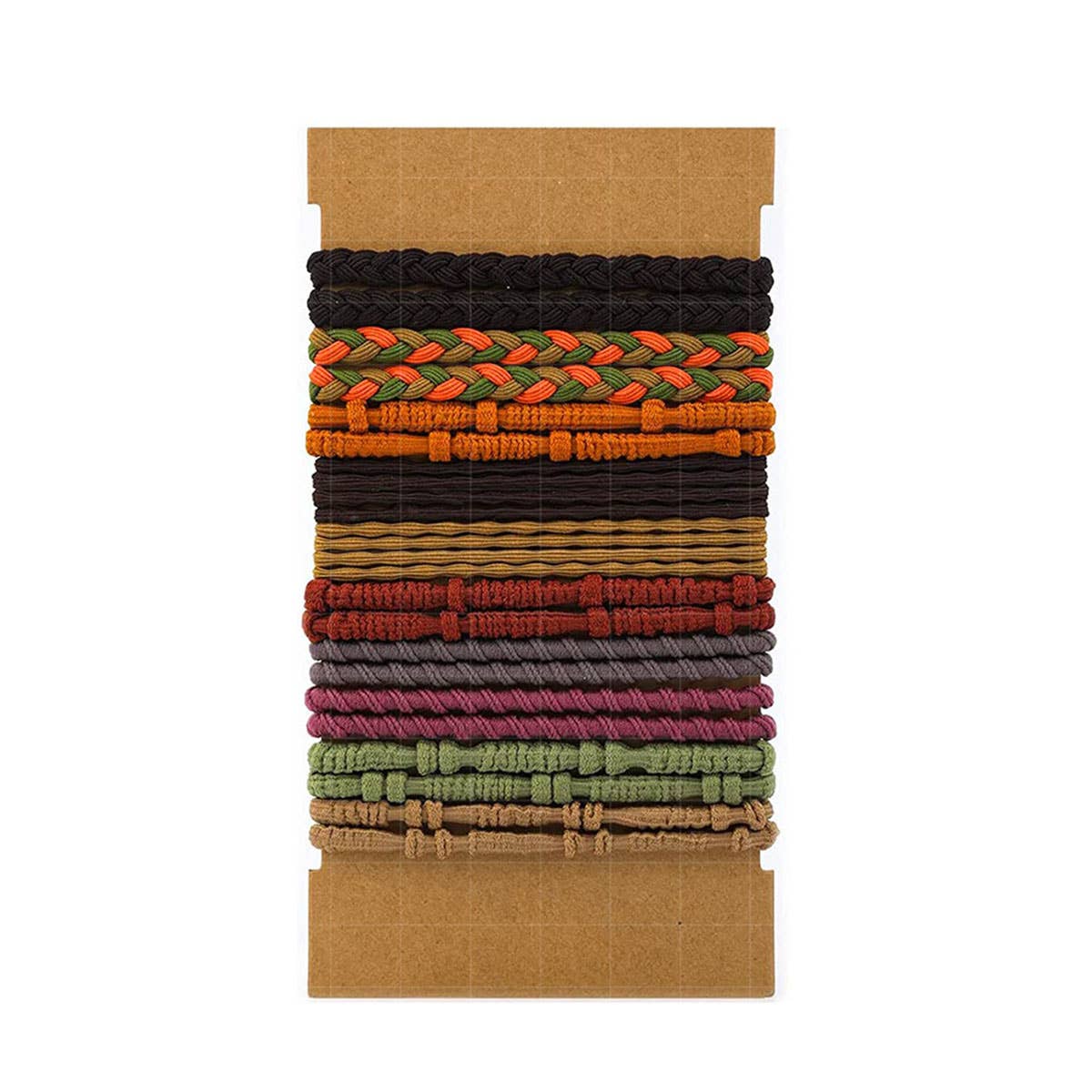 BRAIDED BOHEMIAN CARD HOLDER HAIR SCRUNCHIES_CWAHA5673