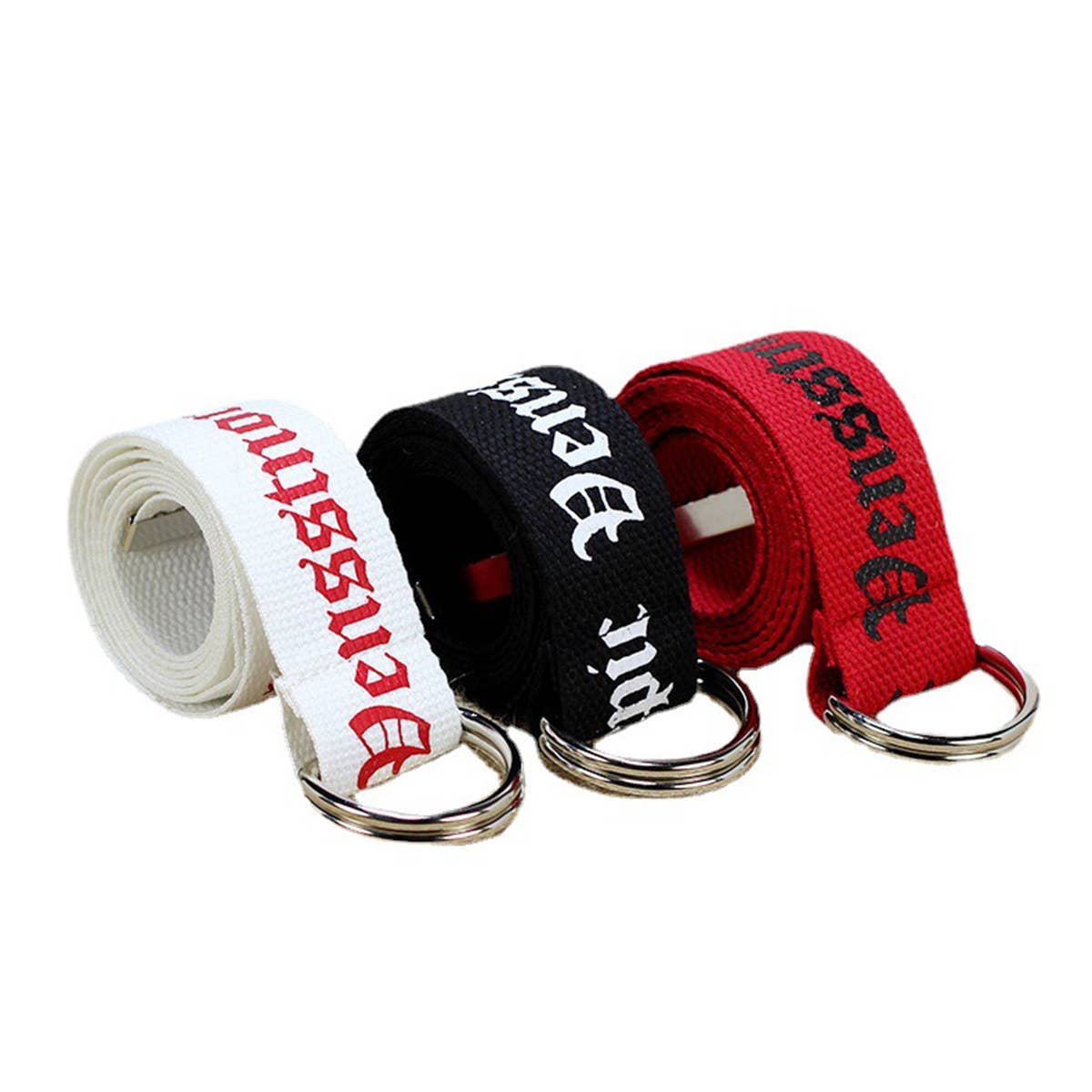 CWABE0959_SIMPLE CASUAL CANVAS DOUBLE BUCKLE BELT