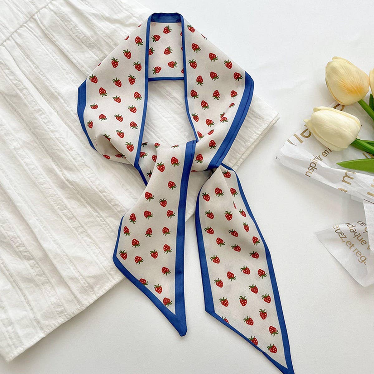 FRESH STRIPED LONG TIED SCARF