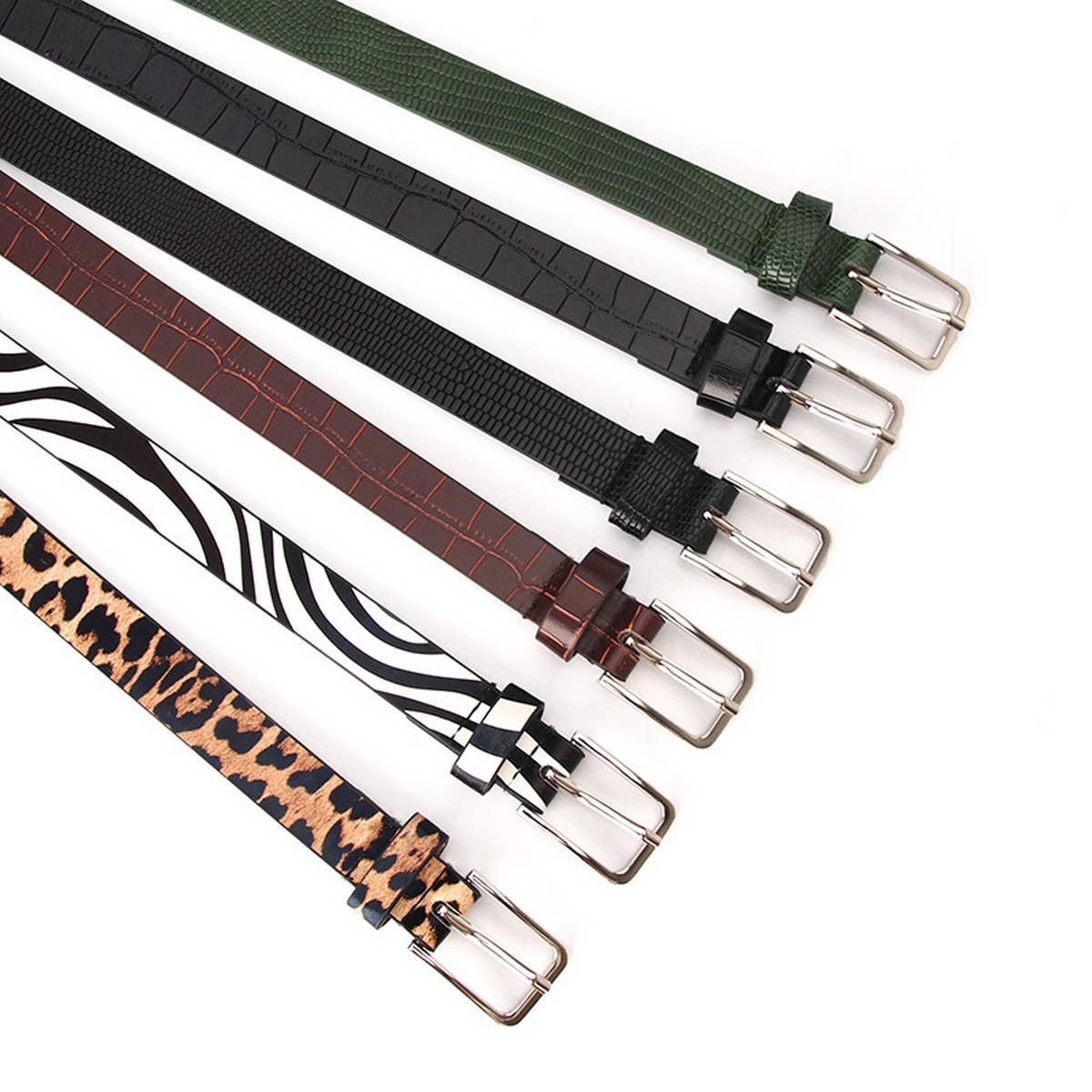 CLASSIC SIMPLE LEOPARD ZEBRA THIN BELTS_CWABE0398