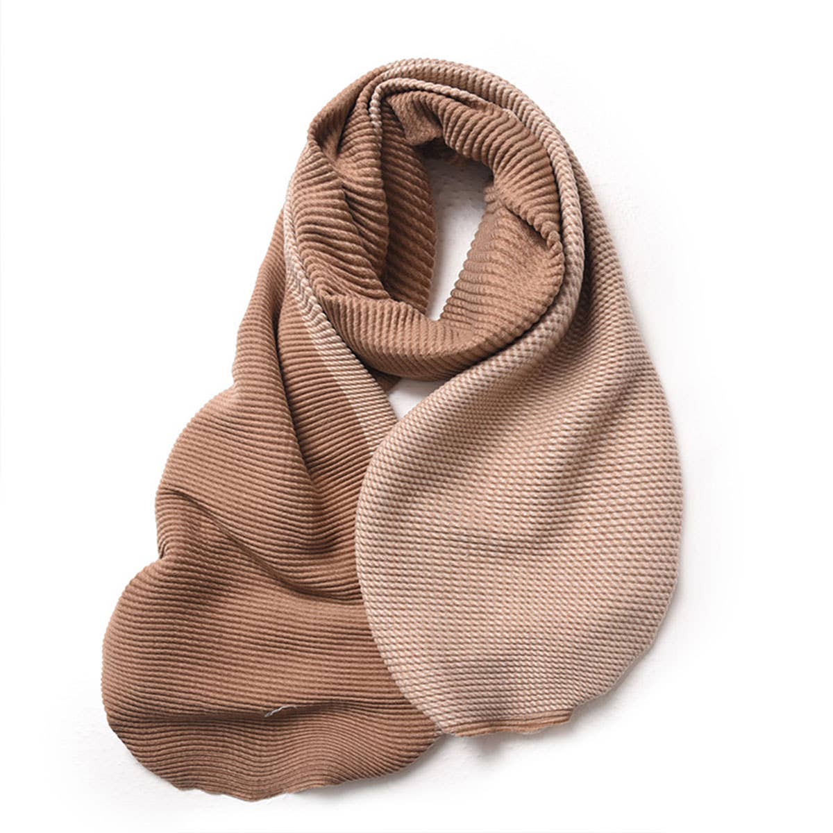 Double-Sided Crinkle Scarf - Elegant Winter Wrap