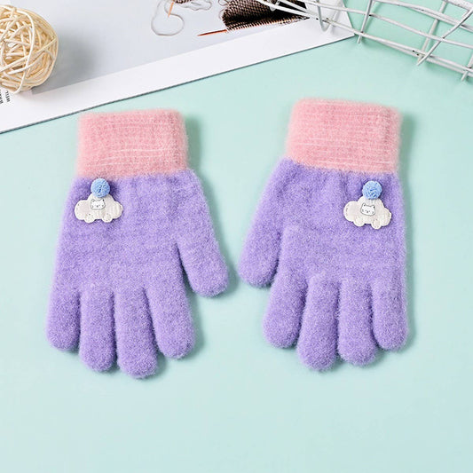 CWAG0284_CARTOON THICK FULL FINGER CHILDREN'S GLOVES