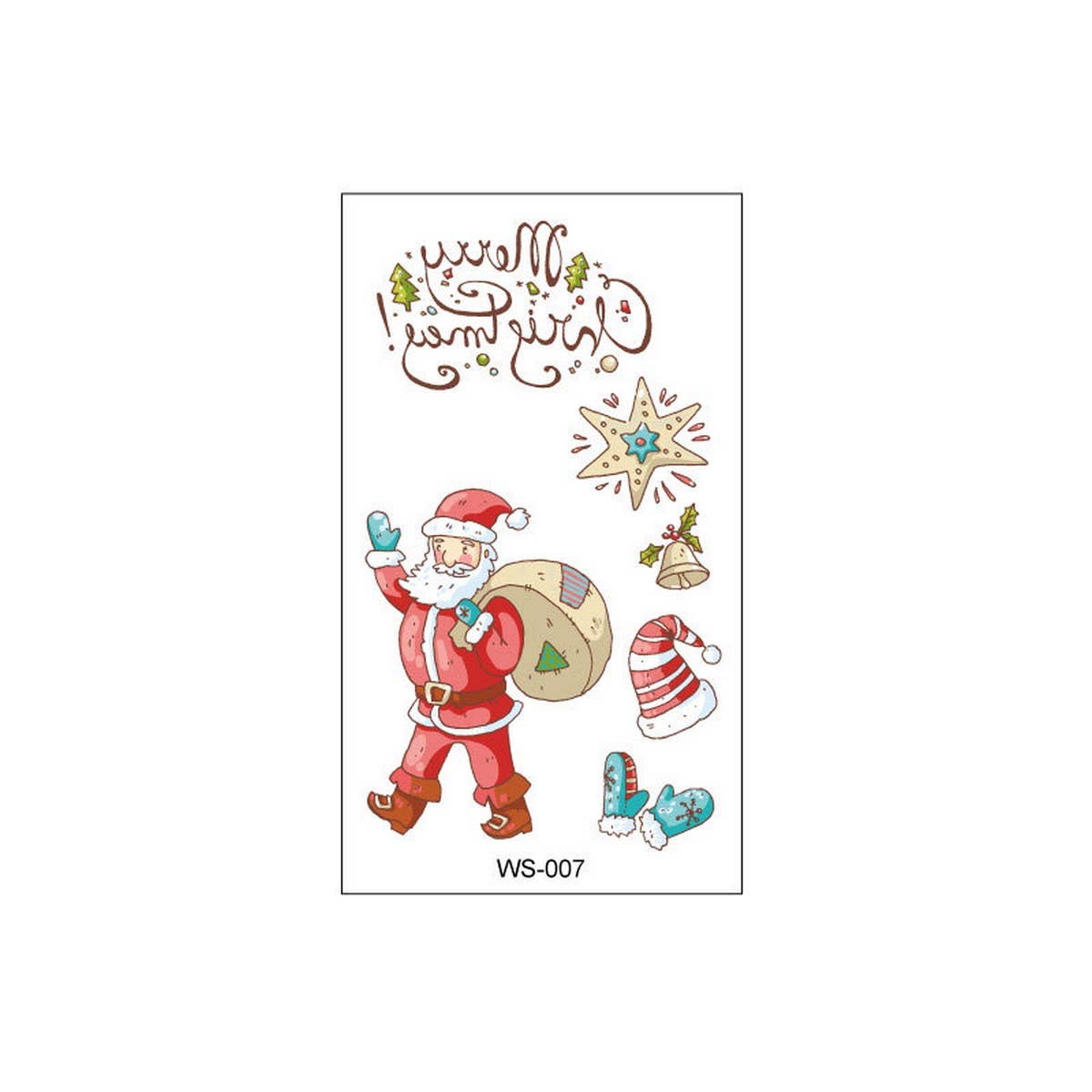 Christmas Candle Transfer Tattoos for Kids Party