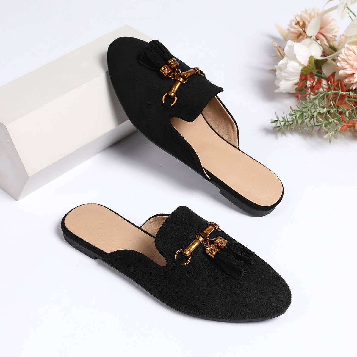 FASHION LARGE SIZE TASSEL ROUND HEAD MULES_CWSHF0036
