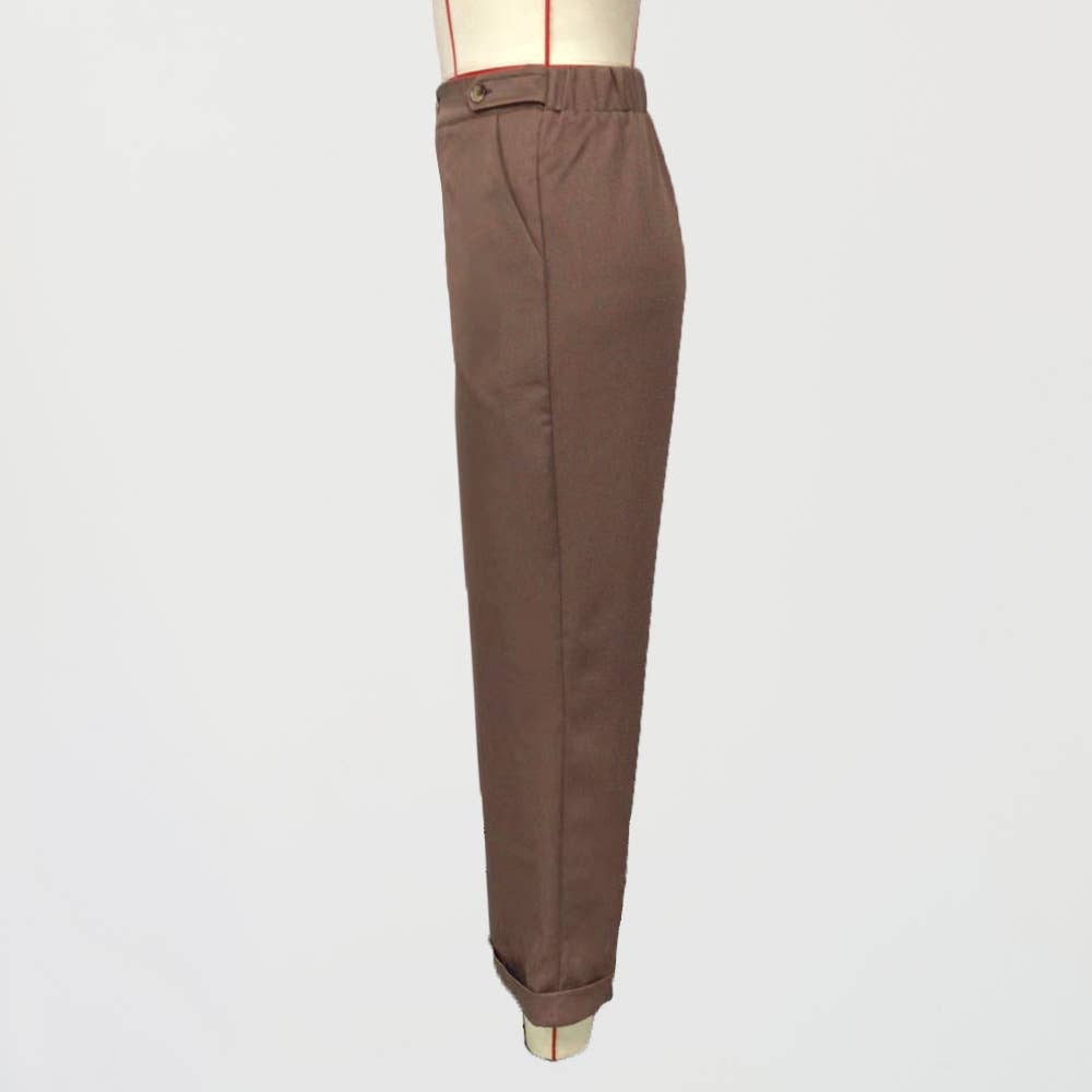 High-waisted casual loose straight-leg pants