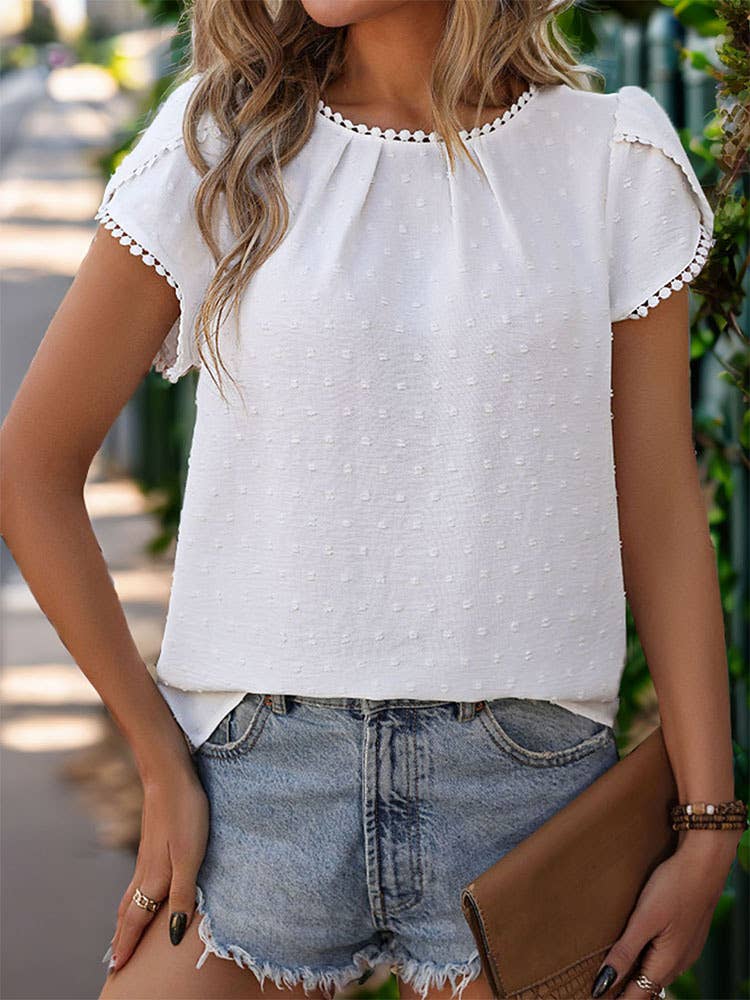 Lace patchwork shirt