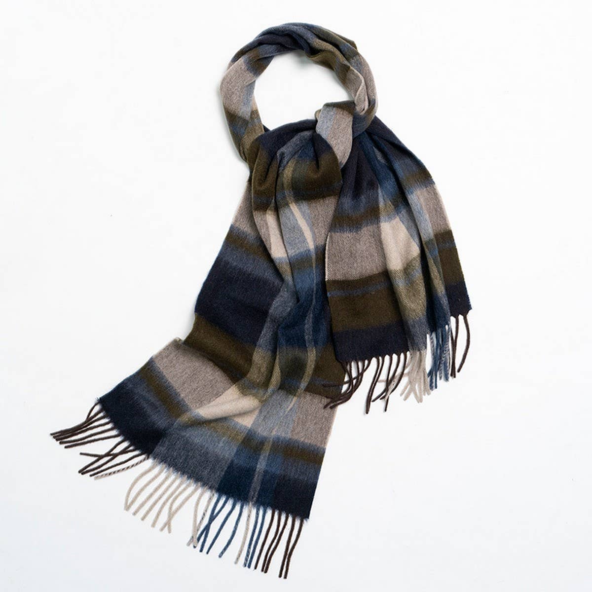 Nordic Plaid Wool Scarf ??Warm Winter Couple Wrap_CWASC2357