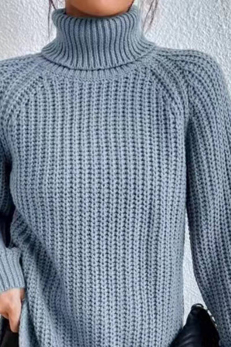 CWOSWL07649_HIGH-NECK MID-LENGTH RAGLAN SLEEVE SWEATER