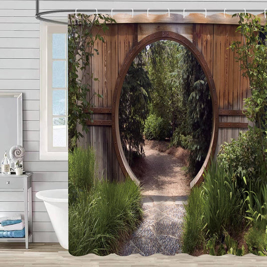 WATERFALL LANDSCAPE PRINT SHOWER CURTAIN