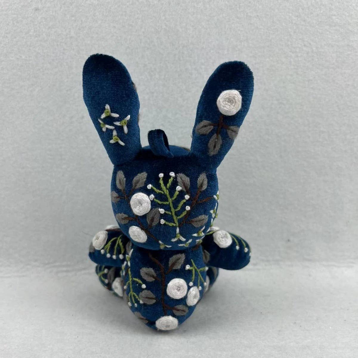 Hand Embroidered Rabbit Plush Doll Animal Figurine