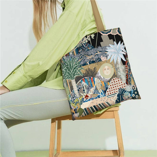 Midsummer Night Sun Canvas Tote Bag_CWAB5139