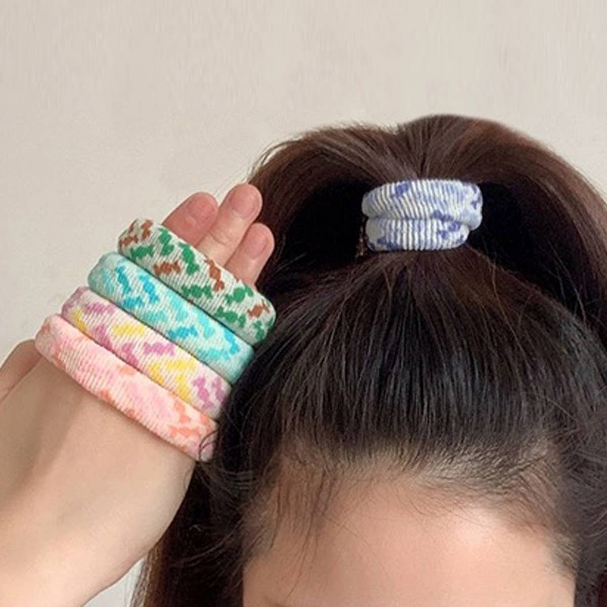 FASHION  WIDENED HAIR TIES(5PCS/BOX)_CWAHA0504