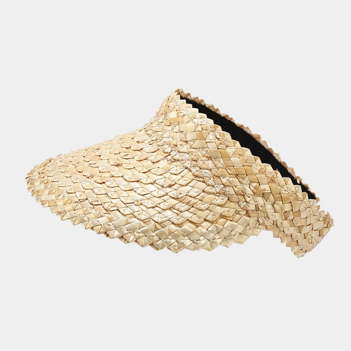Straw Sun Visor,Summer Ponytail UV Protection Hat_CWAH3282