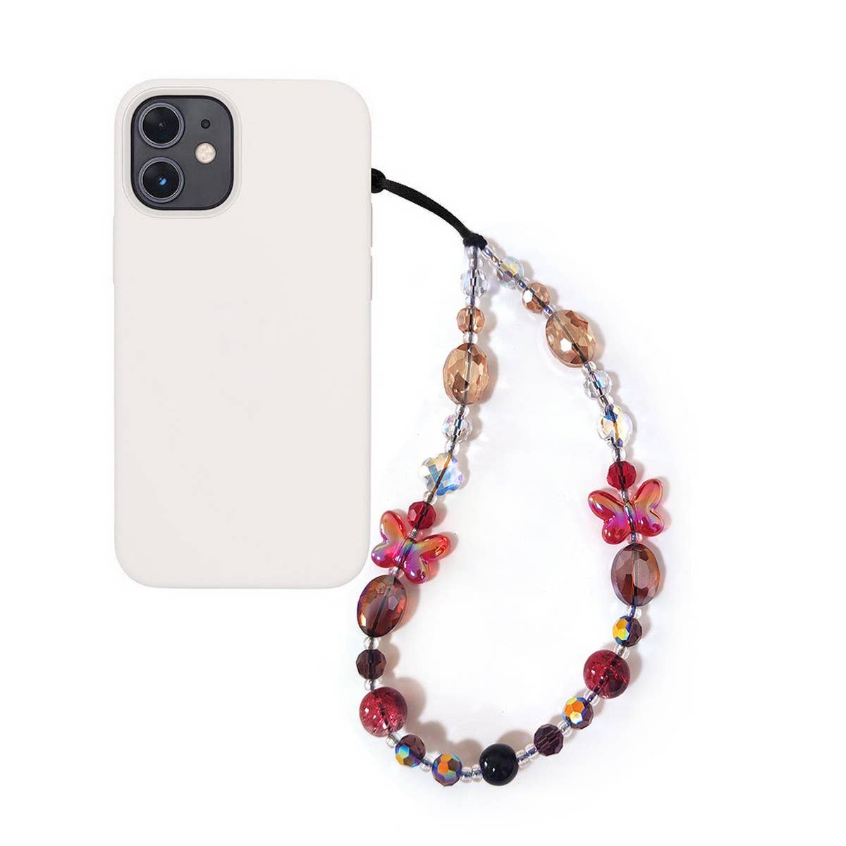CWMM8716_CRYSTAL BEADED WRISTBAND CELL PHONE STRAP