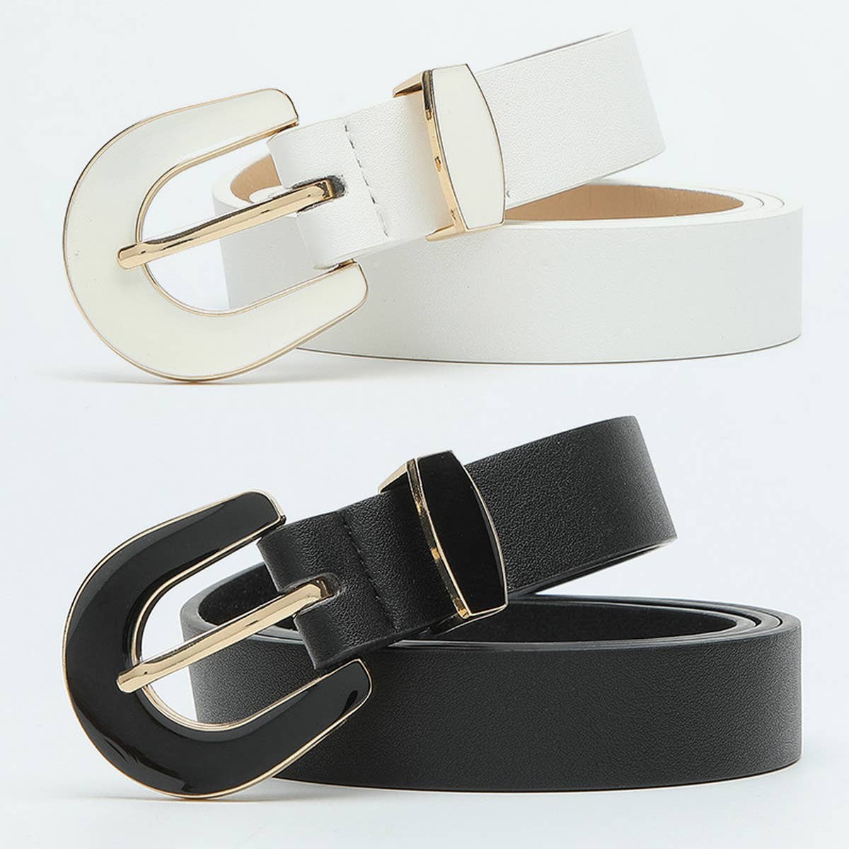 WOMEN NEW FASHION SOLID COLOR PIN BUCKLE BELT_CWABE0360