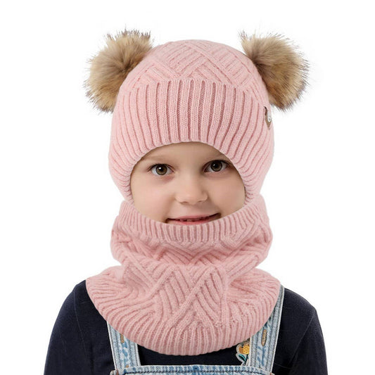 CHILDREN'S WOOL WARM KNITTED THREE-PIECE SUIT