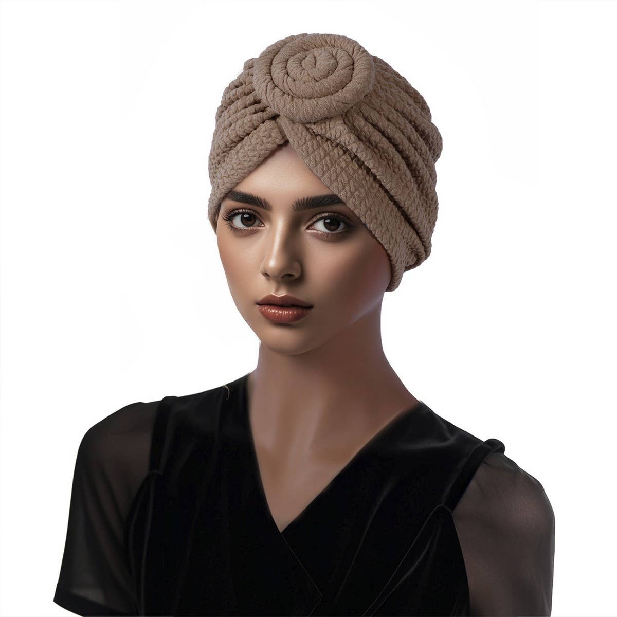 CLASSIC THICKENED ELASTIC FLORAL HEADSCARF