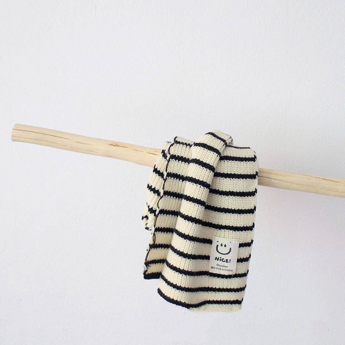 Kids' Knit Scarf with Smiley Tag ? Warm Winter