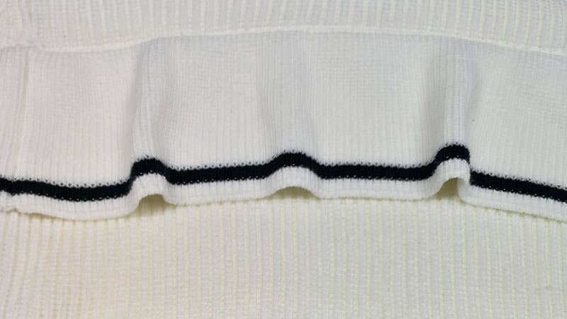 Falbala bump color stripe knitting a sweater