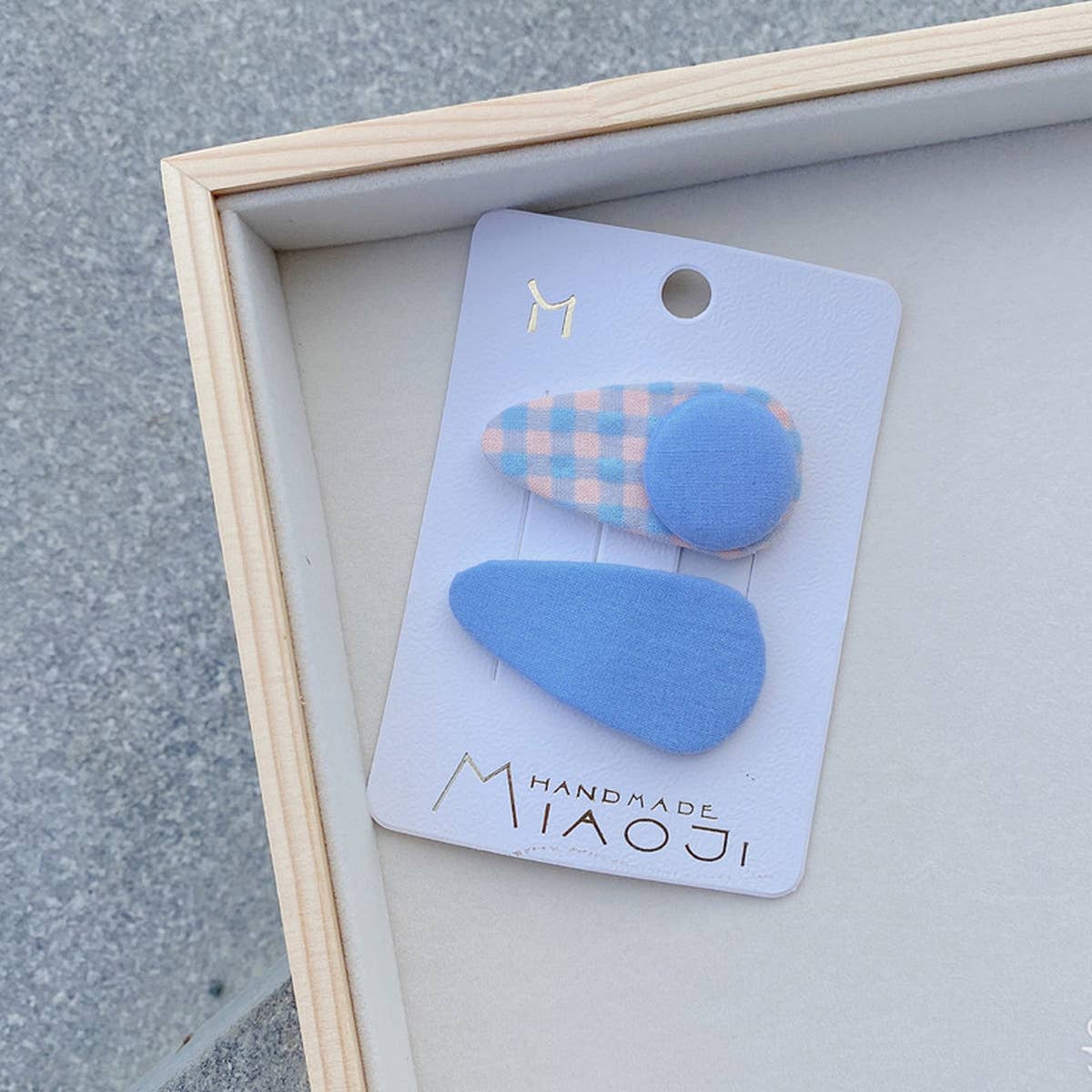 CHILDREN'S CUTE BUTTON PLAID HAIRPIN