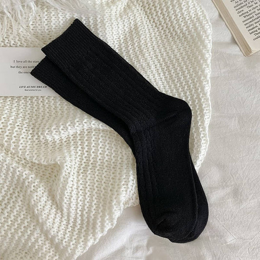 AUTUMN AND WINTER CABLE KNIT SOCKS_CWMS1067