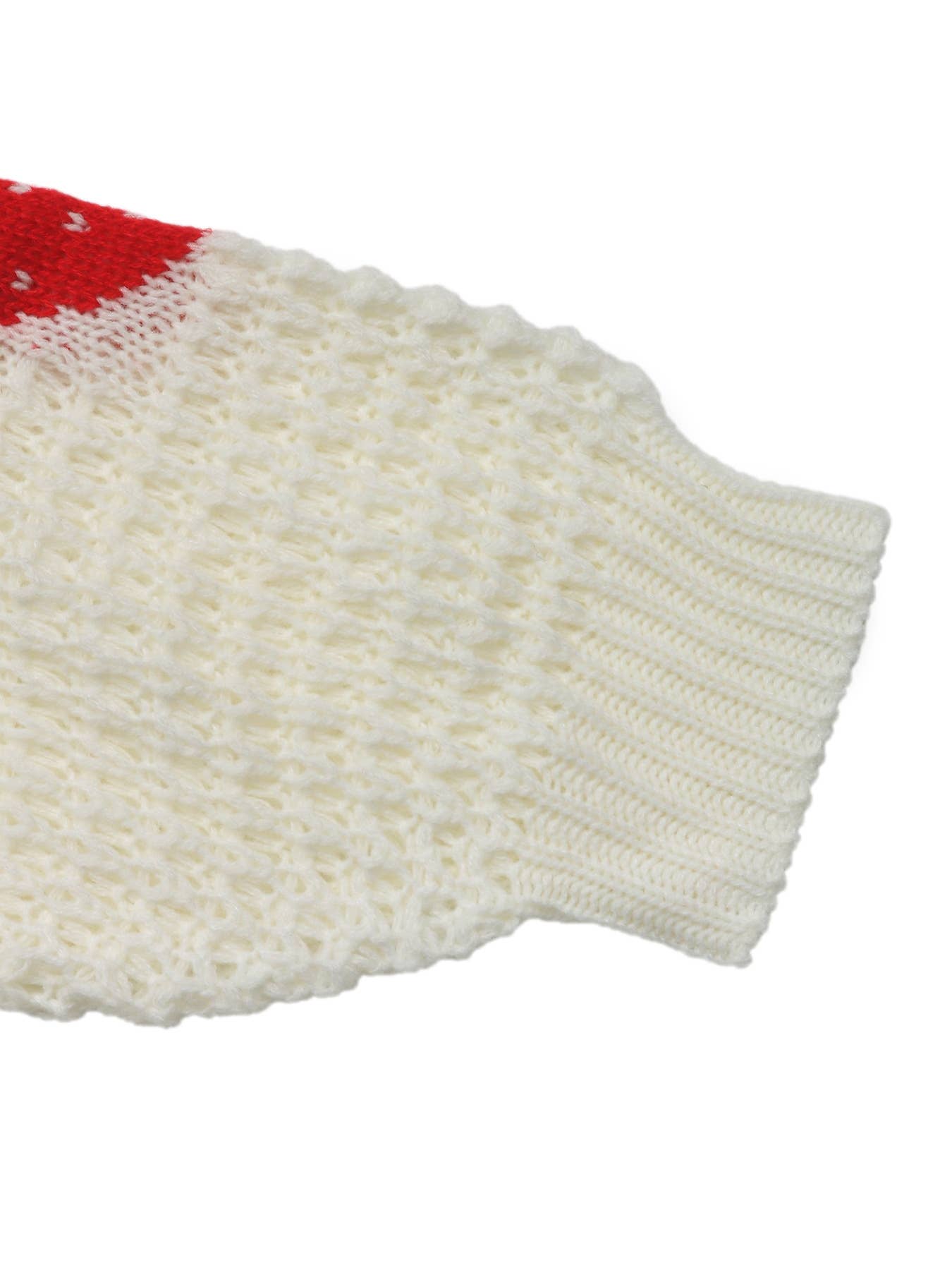 Versatile strawberry jacquard loose cardigan